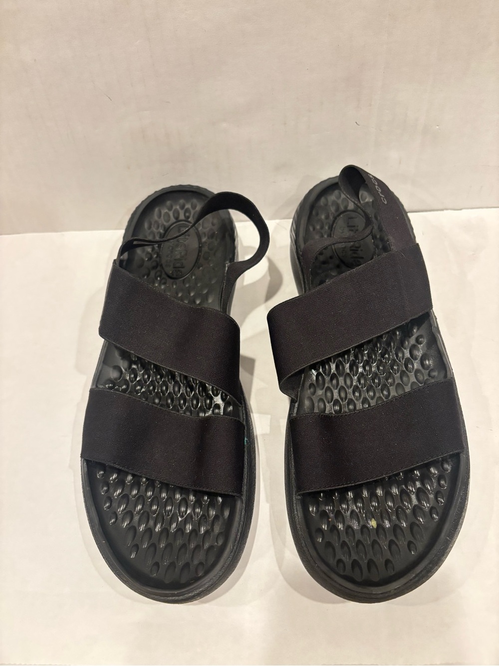 CROCS Women's Black Dual-Strap Comfort Sandals